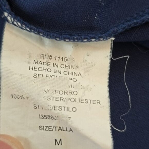 Love Reign Women's Maxi Dress Blue Floral Lace Size Medium Slits Party Holidays - Picture 9 of 12